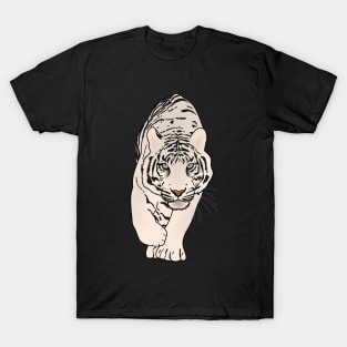 White Tiger Stalking, Love Tigers T-Shirt